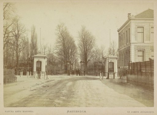 Entrance to the Artis zoo seen from the Plantage Franselaan (now Henri Polaklaan)