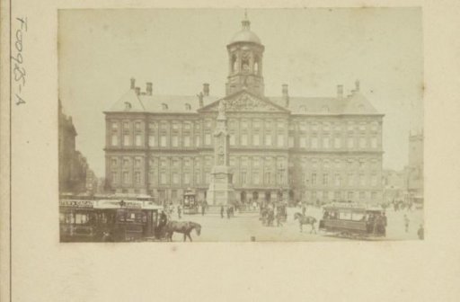 View of the Royal Palace on the Dam in Amsterdam