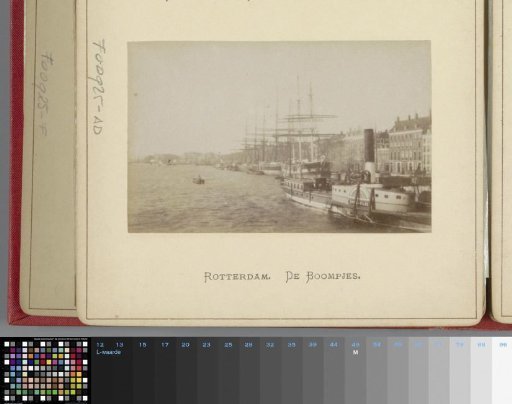 View of ships at the quay along the Boompjes in Rotterdam
