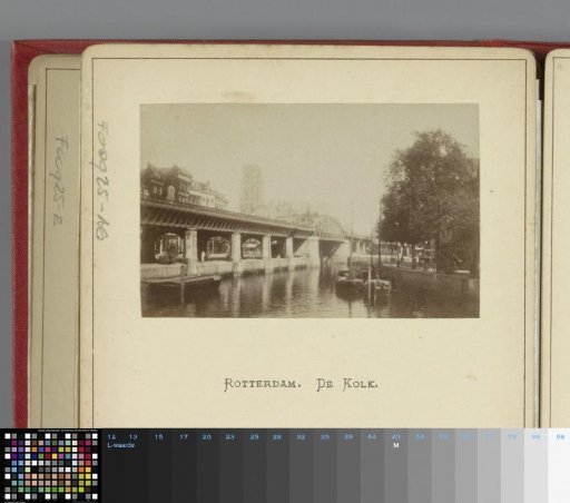 View of the Kolk in Rotterdam with railway viaduct