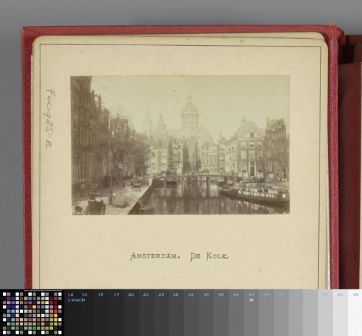 View of the Oudezijds Voorburgwal towards the Oudezijds Kolk and the St. Nicholas Church in Amsterdam