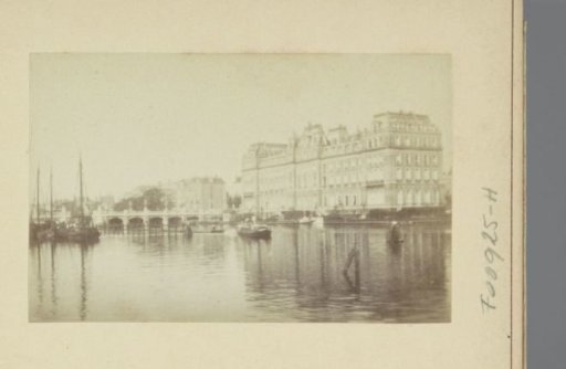 The Amstel Hotel viewed from the Amstel, with the Hogesluis on the left