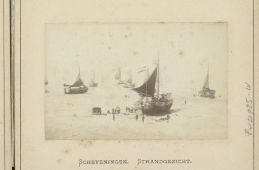 Ships on the beach at Scheveningen (possibly after a drawing)