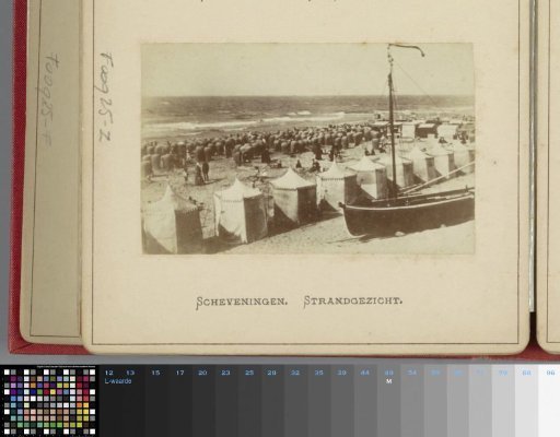 Beach at Scheveningen with beach chairs and tents