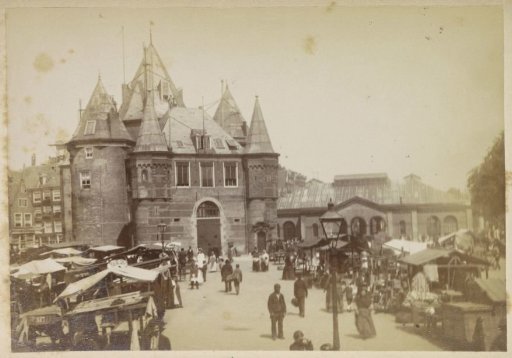 View of the Waag building on the Nieuwmarkt