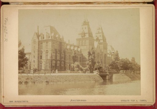 East and north facade of the Rijksmuseum with the Singelgracht in the foreground