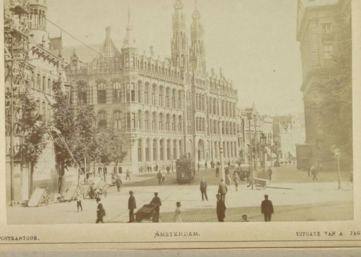View of the Royal Post Office on the Nieuwezijds Voorburgwal