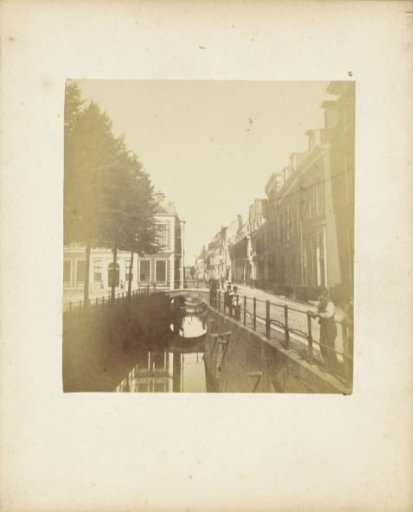 View of the Drift in Utrecht with the Janskerkhof on the left and the Maarsbergerbrug in the middle