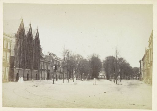 View of the Lange Voorhout with the Kloosterkerk on the left in The Hague