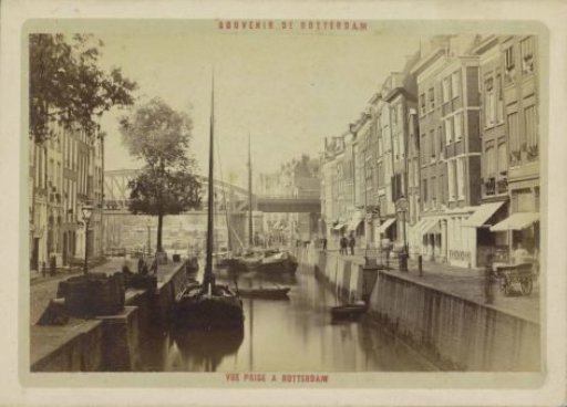 View of the Steigersgracht (right) and the Open Rijstuin (left) in Rotterdam