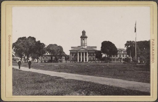 View of the Gouvernementsplein in Paramaribo