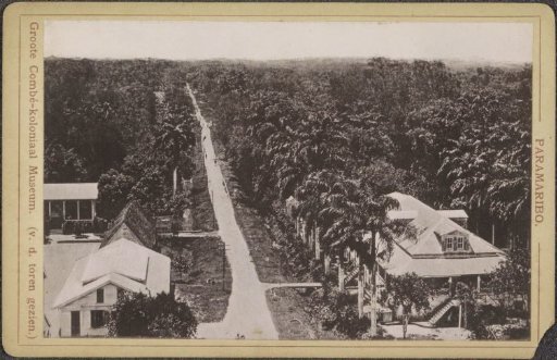 View of the Groote Combé Colonial Museum in Paramaribo from a tower