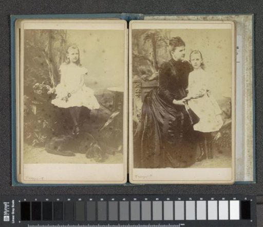 Portrait of Princess Wilhelmina as a girl with her mother Queen-Regent Emma