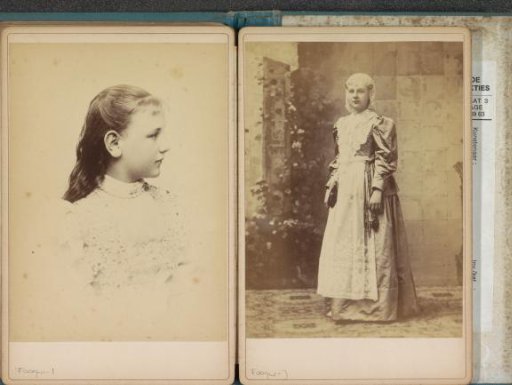 Portrait of Princess Wilhelmina as a girl, in profile