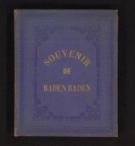 Leporello album with 10 photographs of Baden-Baden