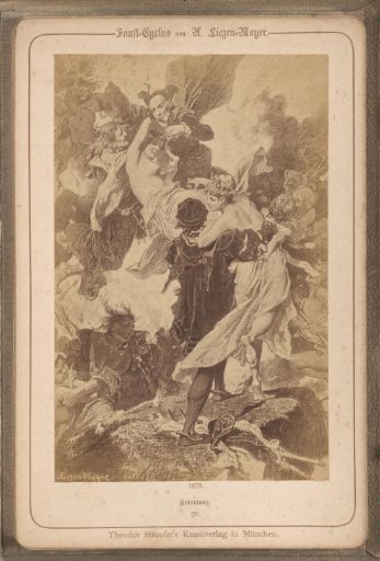 Photographic reproduction of (presumably) a drawing titled 'Witches' Dance'