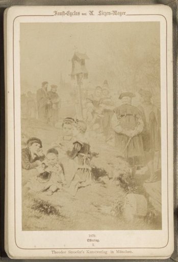 Photographic reproduction of (presumably) a drawing titled 'First Easter Day'