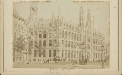 View of the Amsterdam Main Post Office on the Nieuwezijds Voorburgwal in Amsterdam
