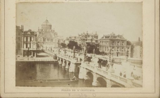 View of the Hoge Sluis and the Palace for Industry in Amsterdam