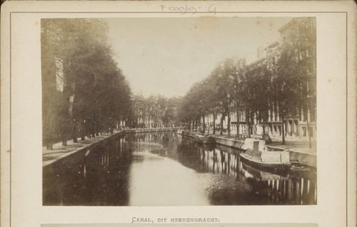 Herengracht in Amsterdam seen from a bridge