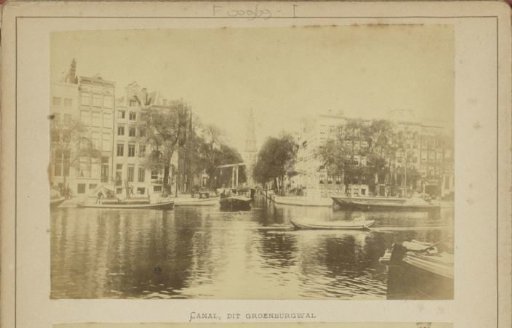View Towards the Groenburgwal and the Tower of the Zuiderkerk in Amsterdam