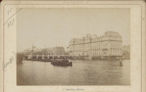 Amstel Hotel in Amsterdam Seen over the Amstel from the Southwest