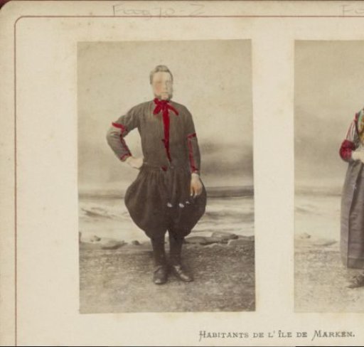 Portrait of a man in the traditional dress of Marken