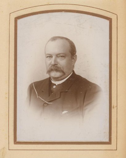 Portrait of a man with a moustache