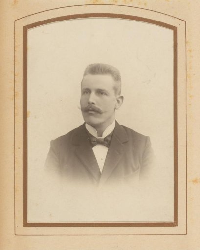 Portrait of a man with a moustache