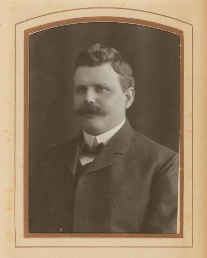 Portrait of a man with a moustache