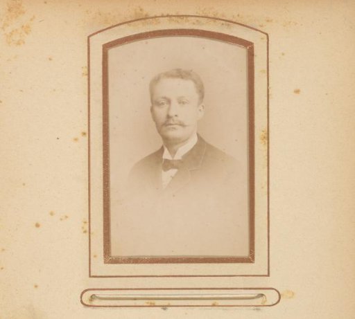 Portrait of a man with a moustache