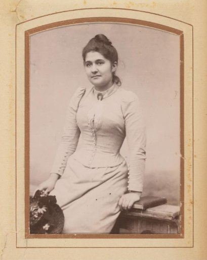 Portrait of a young woman with hat