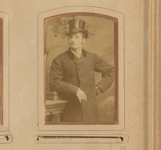 Portrait of a Standing Man with a Top Hat