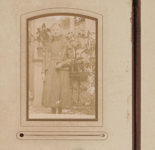 Portrait of a standing girl in an interior