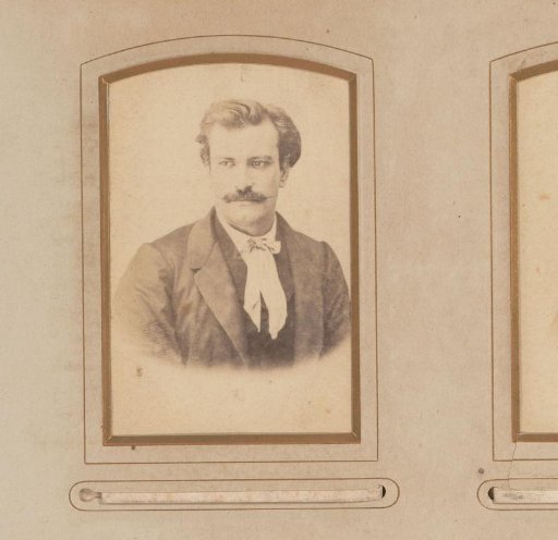 Portrait of a man with a moustache