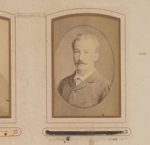 Portrait of a man with a moustache