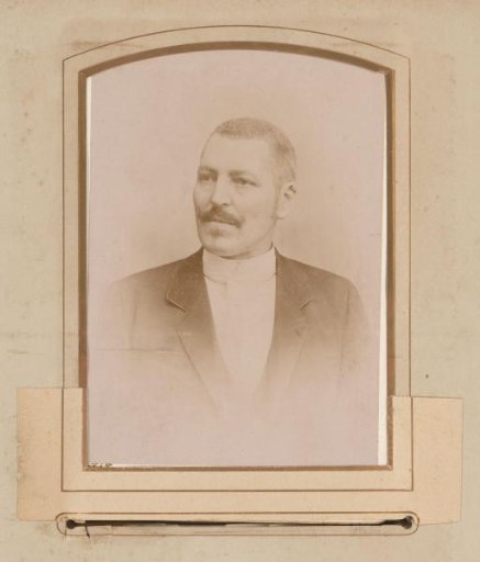Portrait of a man with a moustache