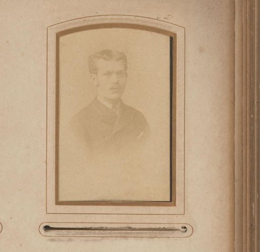 Portrait of a man with a moustache