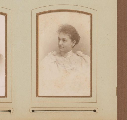 Portrait of a Woman in a White Dress
