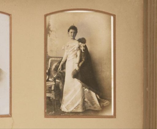 Portrait of Queen Wilhelmina, Standing by a Chair