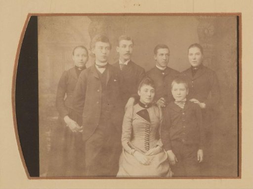 Group Portrait of Three Young Women, Three Young Men, and a Boy