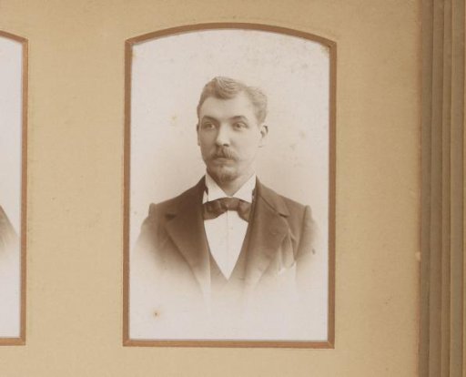 Portrait of a Man with a Mustache, Sideburns, and Bow Tie