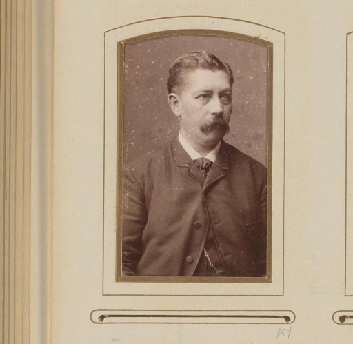 Portrait of a man with a moustache
