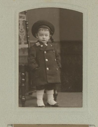 Portrait of an unknown child in a sailor suit
