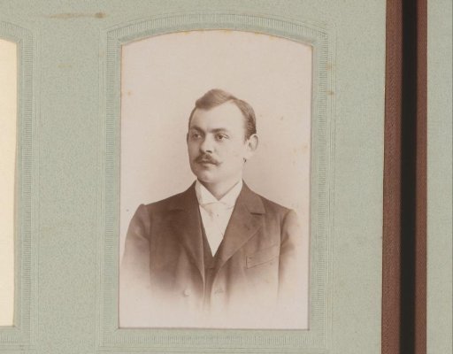 Portrait of an unknown man with a moustache
