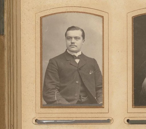 Portrait of a man with a moustache