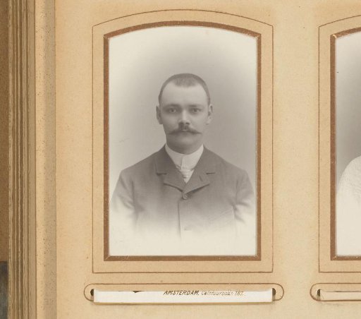 Portrait of a man with a moustache