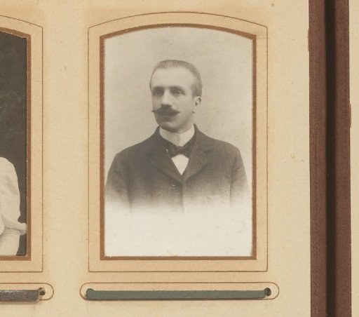Portrait of a man with a moustache