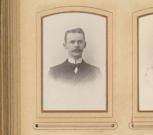 Portrait of a man with a moustache