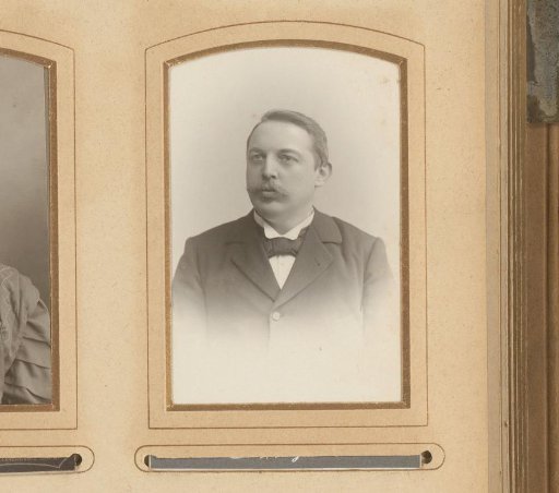 Portrait of a man with a moustache
